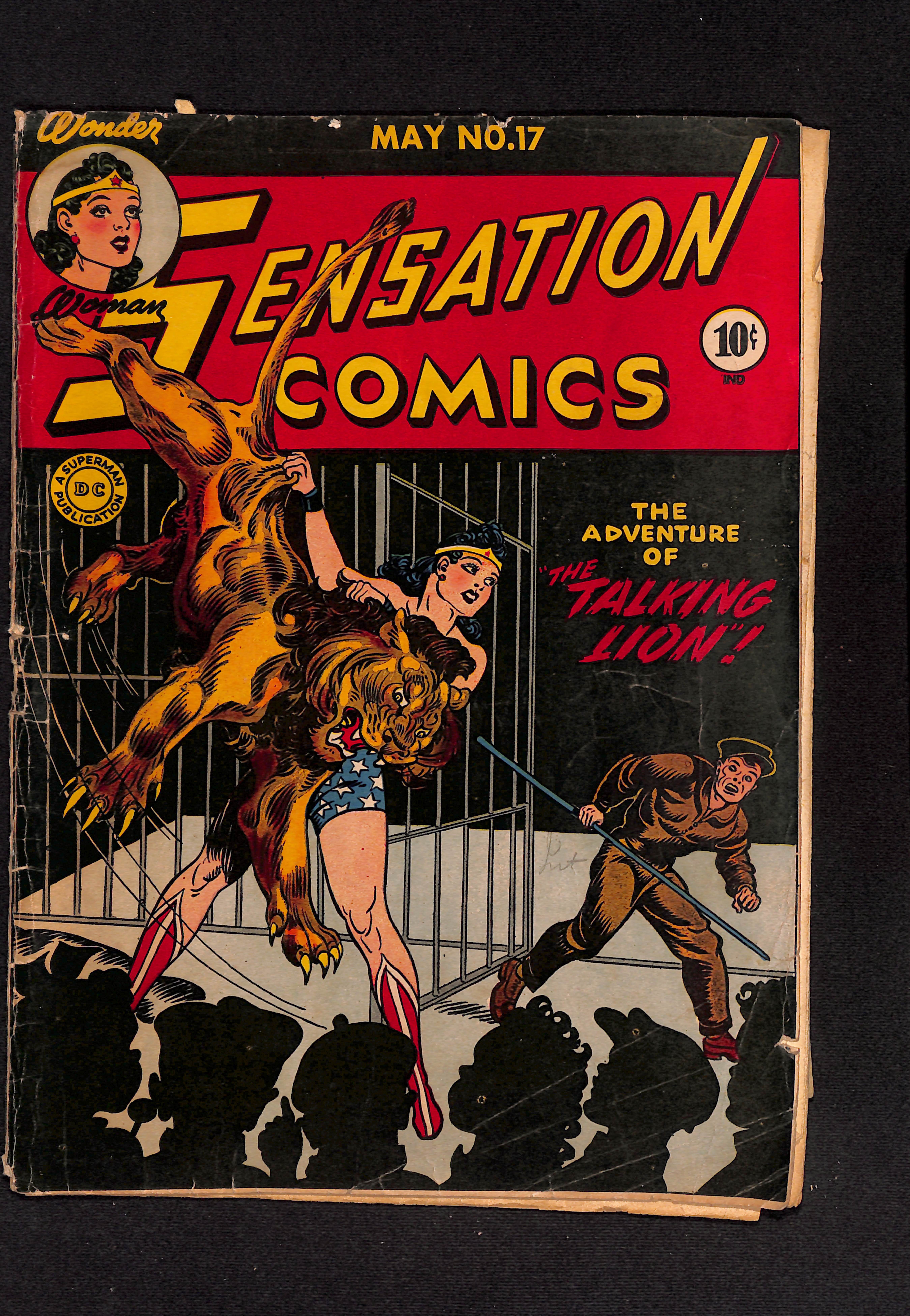 Sensation Comics 17 featuring Wonder Woman vintage cover